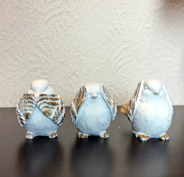 Gold Tone Bird Figurine - Set of 3