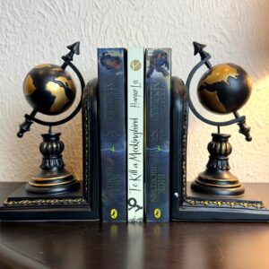 Rustic World Globe Book Ends