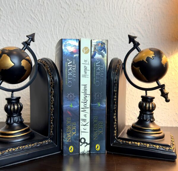 Rustic World Globe Book Ends - Image 3