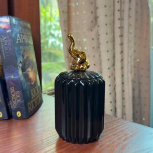Black Ceramic Candy Jar