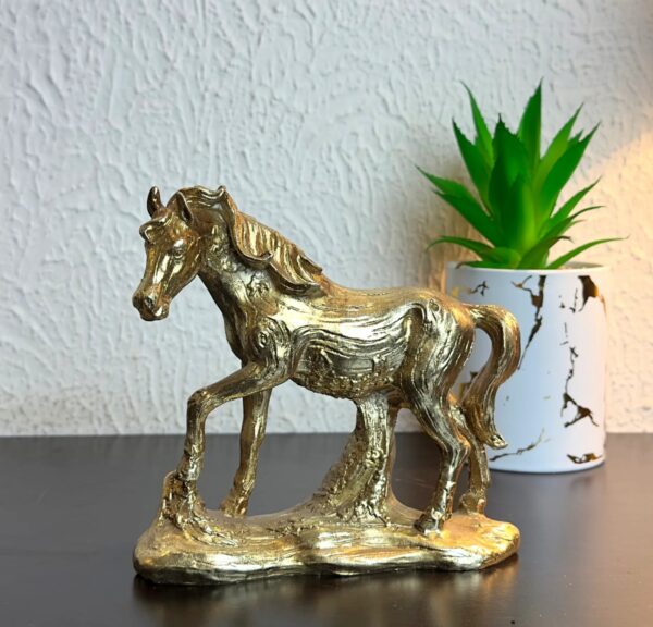 Gold Horse Sculpture - Image 3