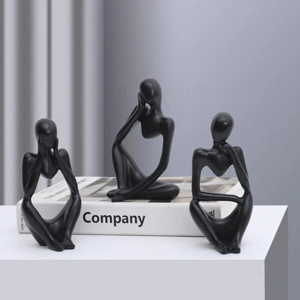 Black Thinking Mannequins Set - 3 Pcs - Image 3