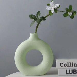 1pc -Ceramic vase, round matte vase, minimalist